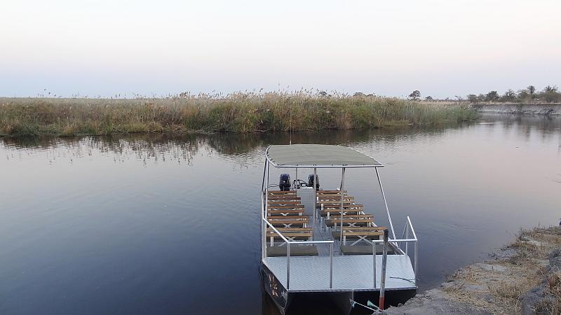 Boot im Bwabwata-Nationalpark