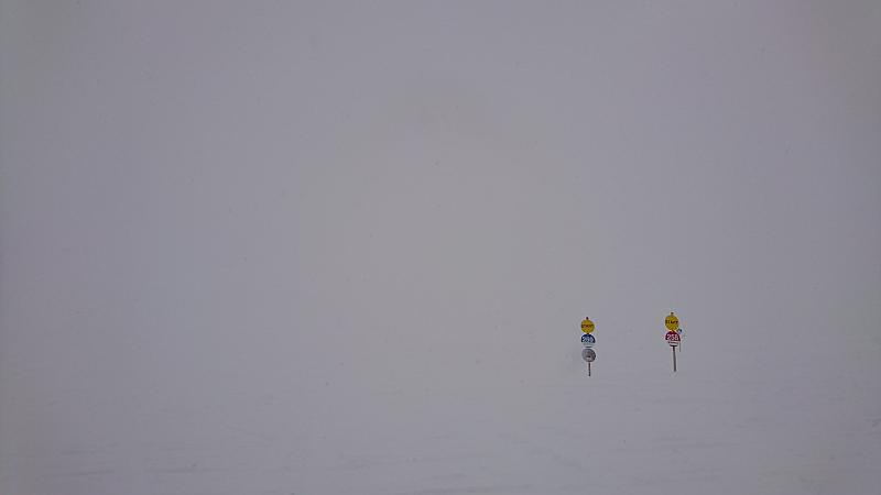 Neblige Piste in Warth - Ski Arlberg