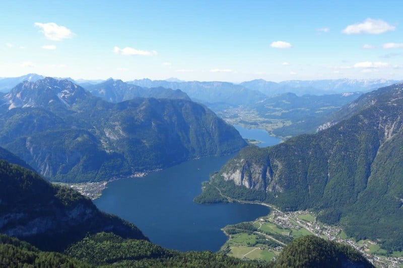 Blick auf den Hallstätter See vom Krippenstein