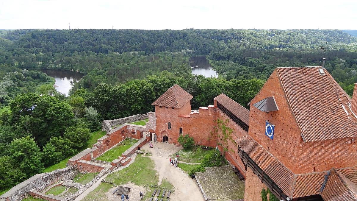 Aussicht vom Bergfried in Turaida, Gauja-Nationalpark