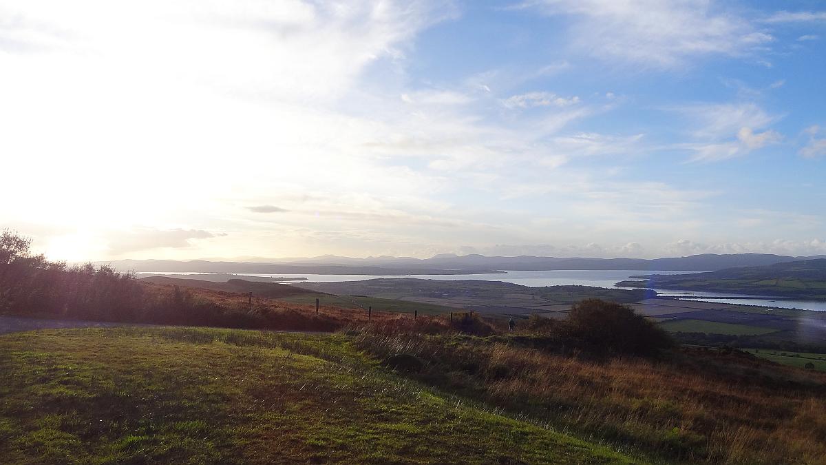 Tiefstehende Sonne beim Grianan vom Aileach