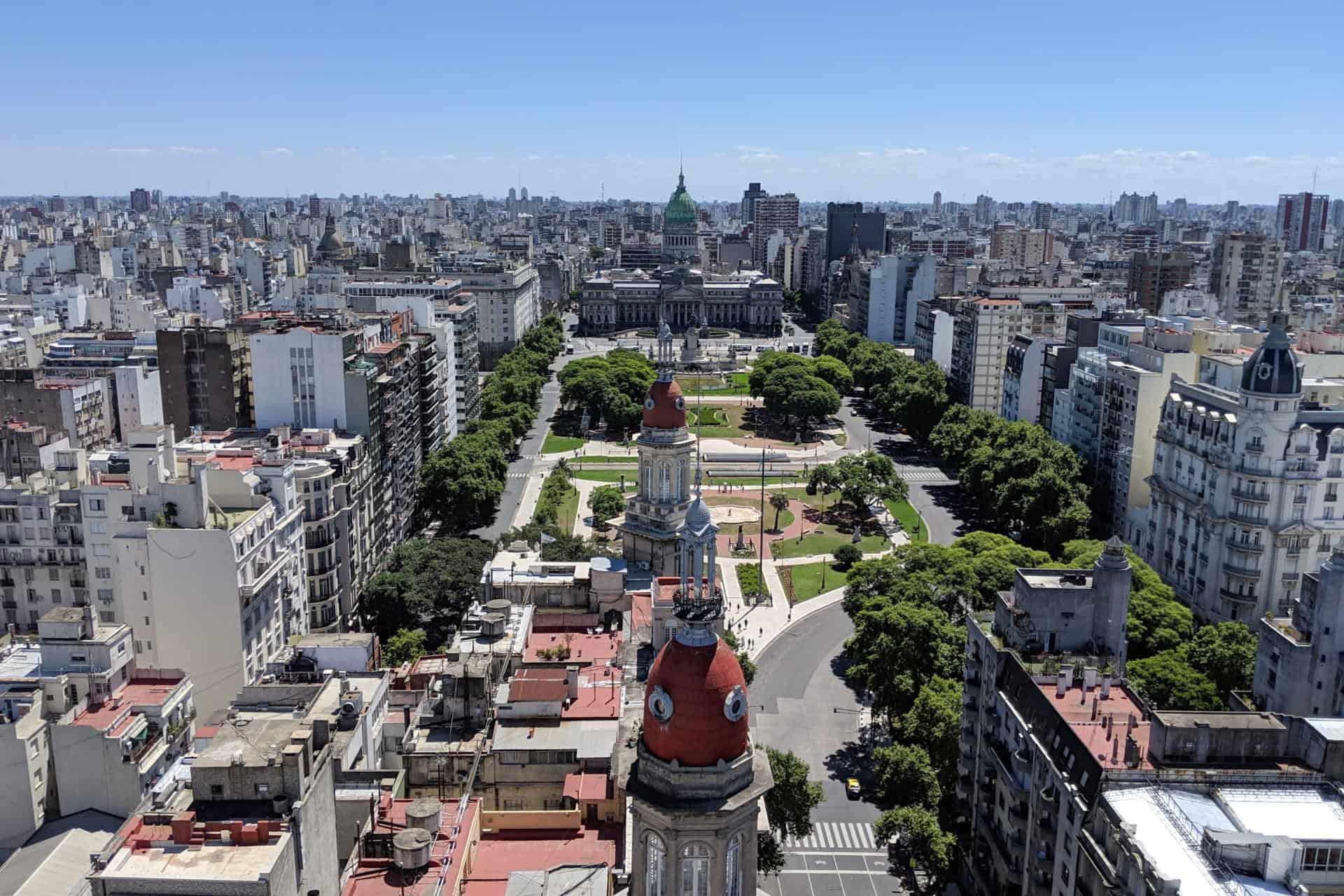 Plaza del Congreso, Blick vom Palacio Barolo, Buenos Aires, Argentinien - 3 Tage in Buenos Aires: Unsere Tipps für die argentinische Hauptstadt