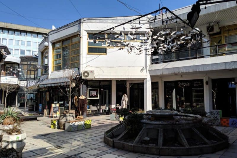 Zentraler Platz im Belgrade Design District