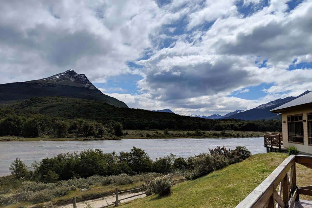 Aussicht vom Balkon am Río Lapataia