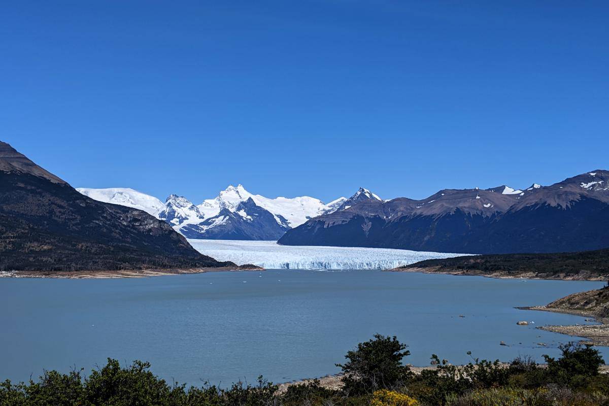 Erster Blick auf den Perito-Moreno-Gletscher