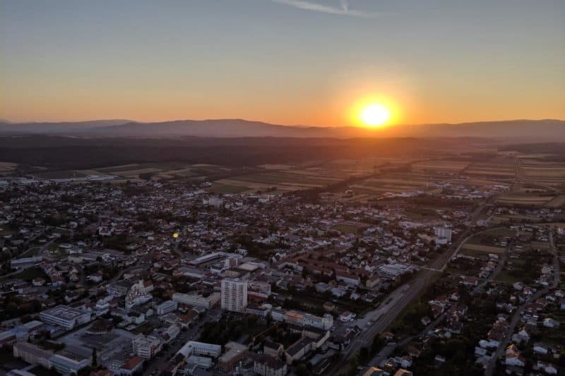 Sonnenuntergang über Oberwart