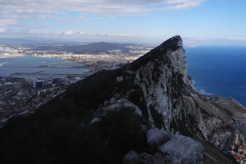 Ausblick vom Upper Rock in Gibraltar, britisches Überseegebiet