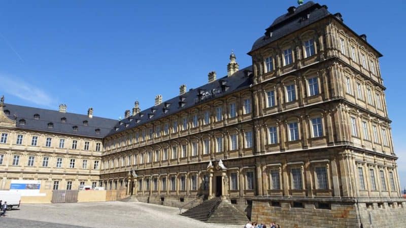 Langgezogener Seitenflügel der Neuen Residenz in Bamberg