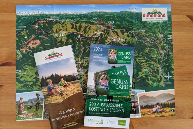 Broschüren und Infomaterial zur GenussCard