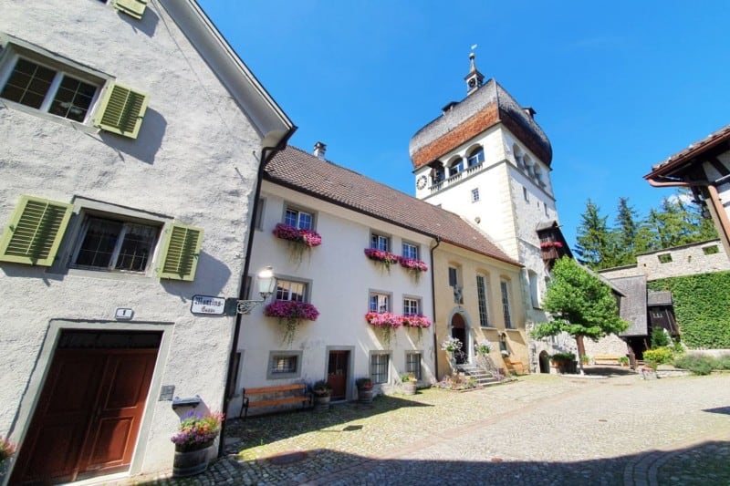 Blick auf den Martinsturm in der Bregenzer Oberstadt