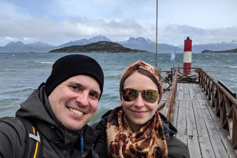 Wolfgang und Jessica am Ende der Welt in Feuerland, Argentinien