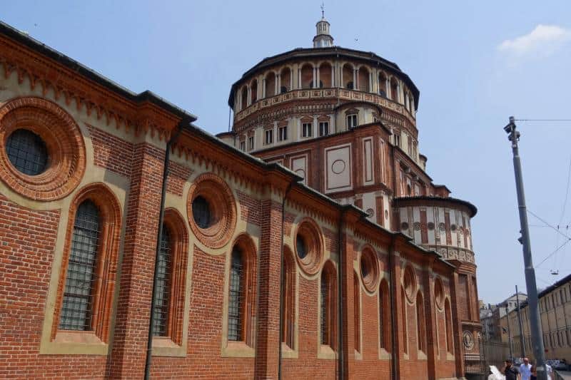 Außenansicht der Kirche Santa Maria delle Grazie