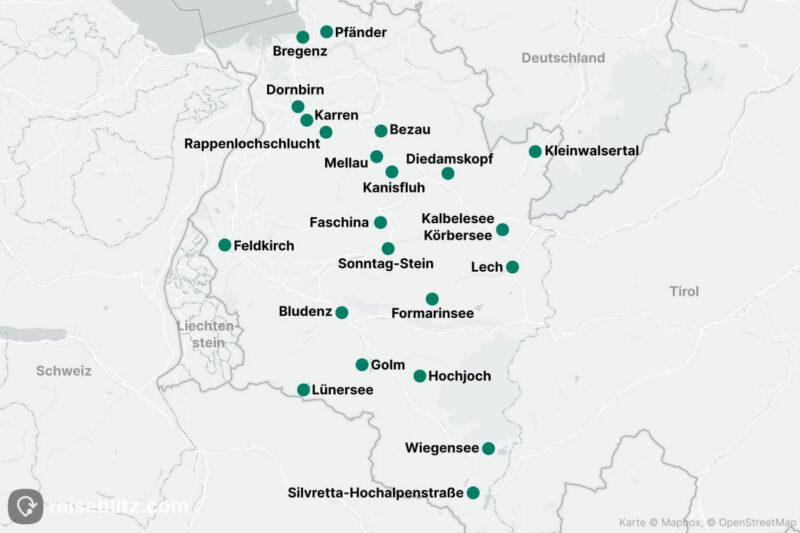 Übersichtskarte Vorarlberg