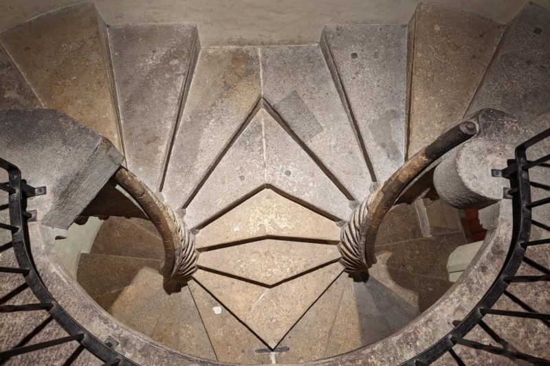 Steinerne Doppelwendeltreppe in der Grazer Burg