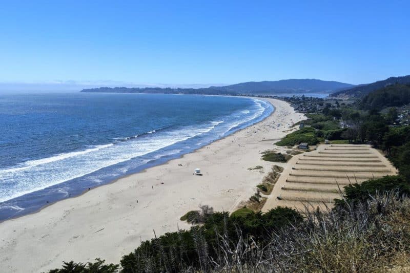 Aussicht über den kilometerlangen Sandstrand Stinson Beach