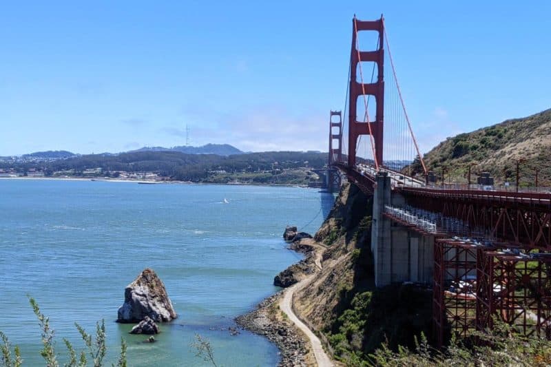 Golden Gate Bridge vom H. Dana Bowers Memorial Vista Point aus gesehen