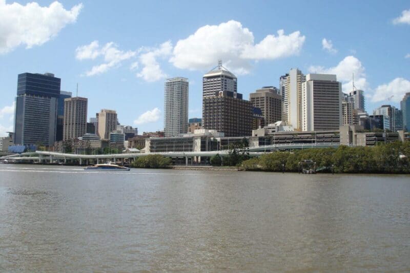 Blick auf die Skyline von Brisbane