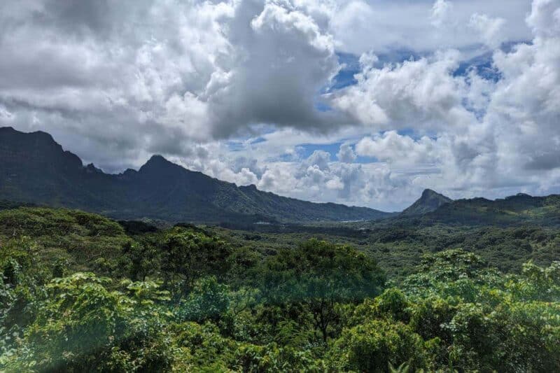 Hügellandschaft auf Raiatea