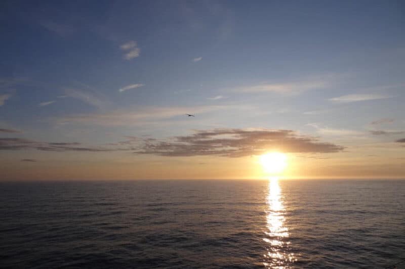 Sonnenuntergang über dem Nordatlantik