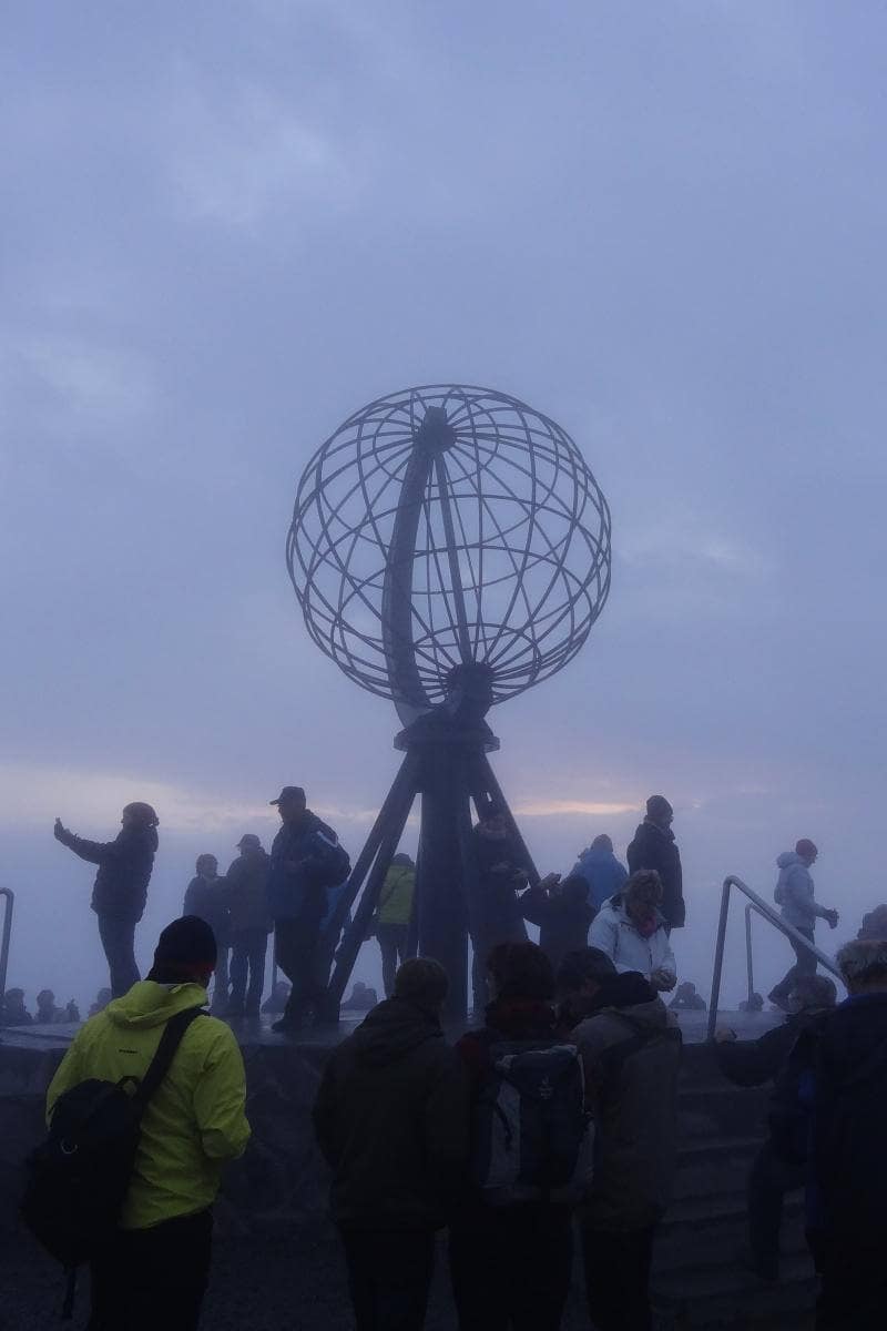 Metallglobus am Nordkap