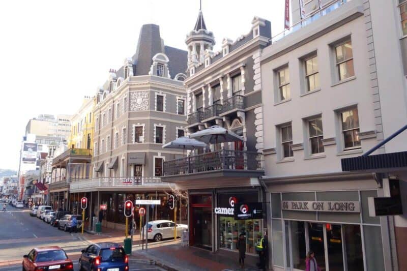 Viktorianische Häuser in der Long Street in Kapstadt