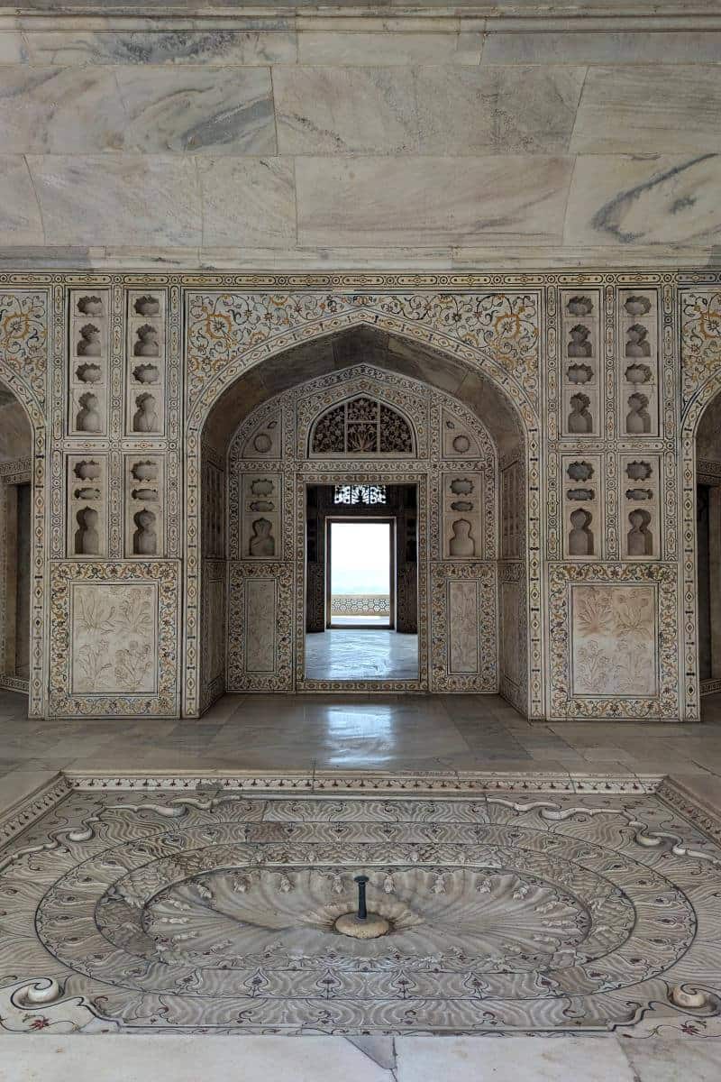 Die marmorverzierten Gemächer des Shah Jahan