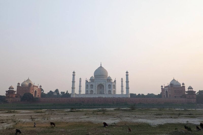 Blick auf das Taj Mahal vom Taj View Point